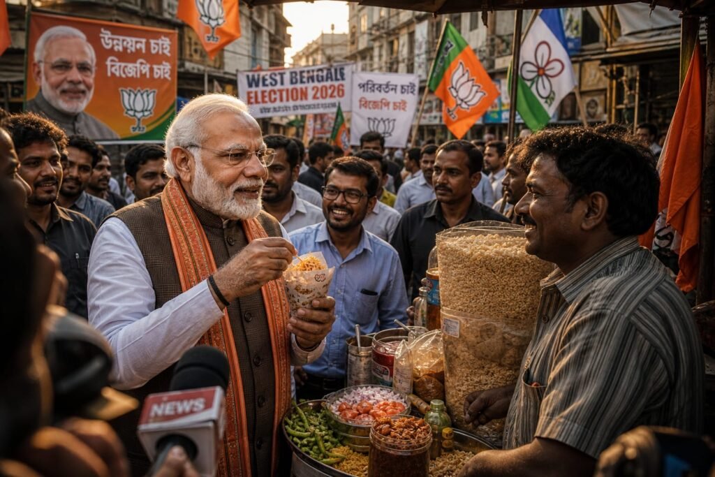 Bengal Election 2026: PR Game, Modi Factor & the Rise of the “Jhal Muri” Narrative