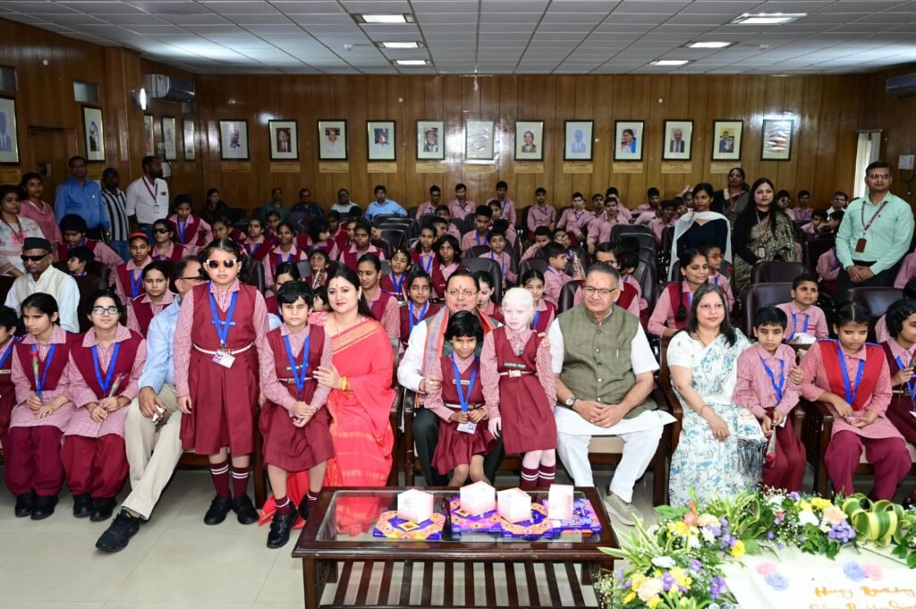 CM Dhami Celebrates Birthday with Special Children