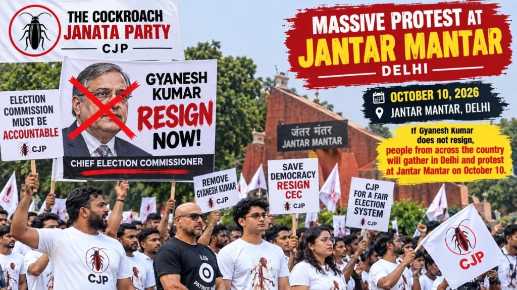 CJP vows nationwide protest at Jantar Mantar if CEC Gyanesh Kumar doesn’t resign by October 10...